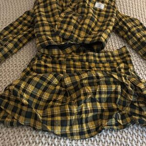 SHIEN PLAID TOP AND SKIRT
